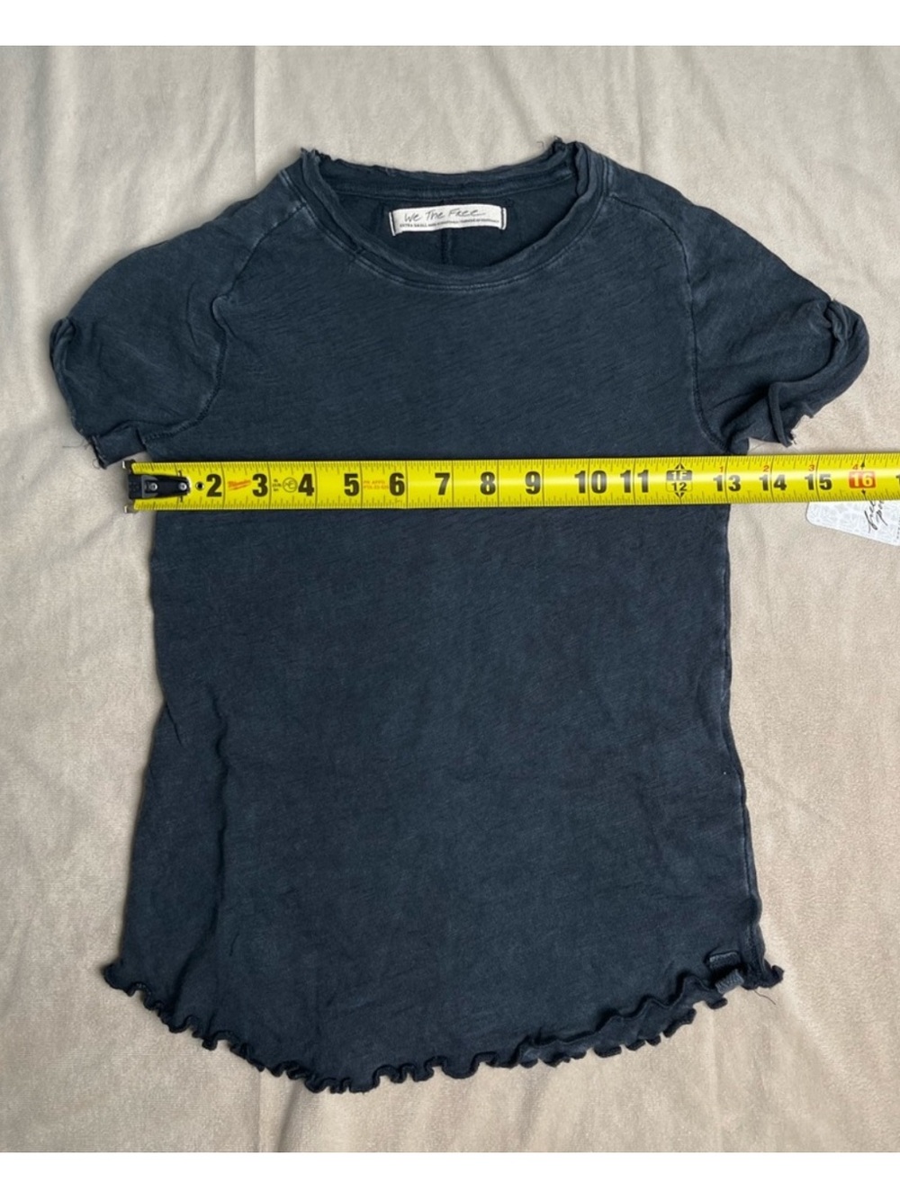 3 Piece Bundle Free People Be My Baby Tee Set XS Washed Black NWT - Picture 5 of 8